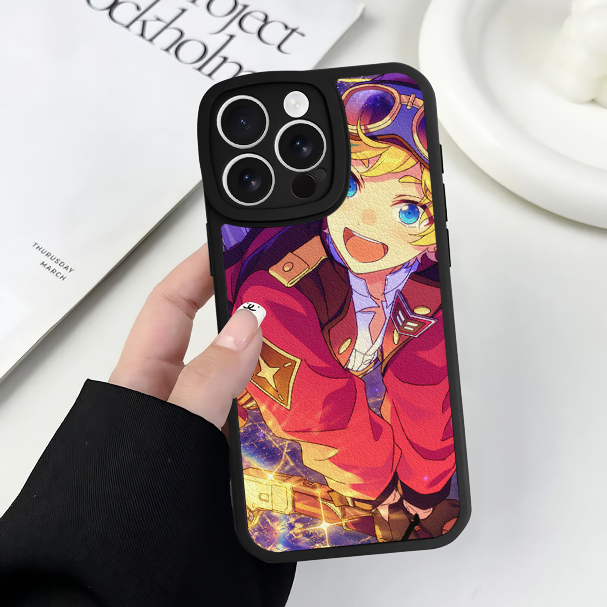 （画像用） あんさんぶるスターズ! Ensemble Stars 【iPhone 16シリーズ対応】シリコンスマホケース（レザー調） 材質：シリコン